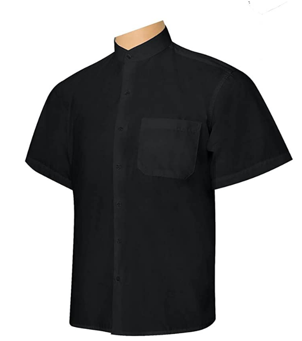 Ref.827B Camicia Uniforme Cameriere Signore Collo MAO con Maniche Corte MISEMIYA