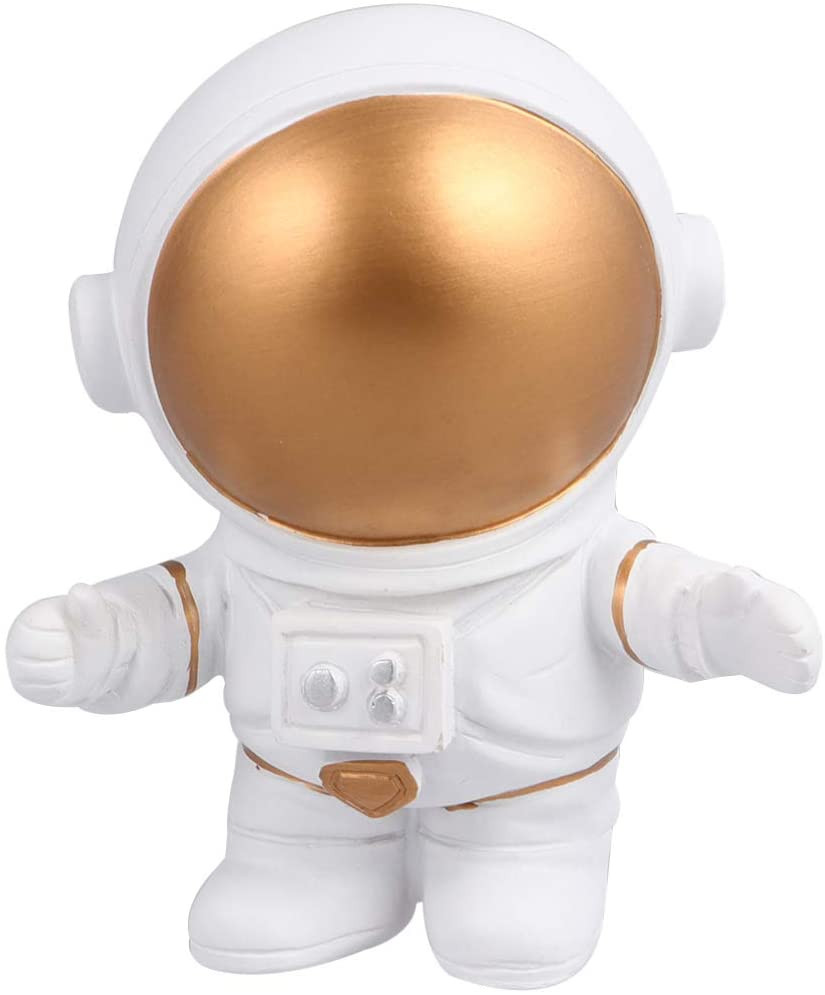decorazione per torta da scrivania modello 2 Pezzi statuetta Astronaut in resina Resina Astronauta Figura Decorazioni statuetta astronauta giocattolo Spaceman decorazione 