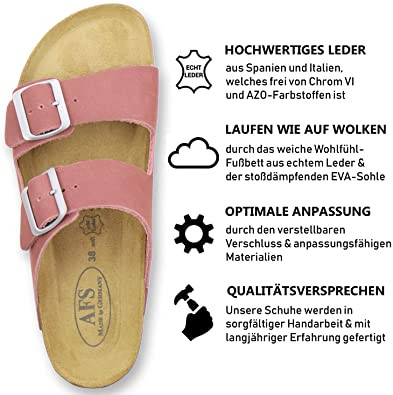 comodi sandali da donna in vera pelle fatte a mano in Germania pratiche scarpe da lavoro 2100 AFS