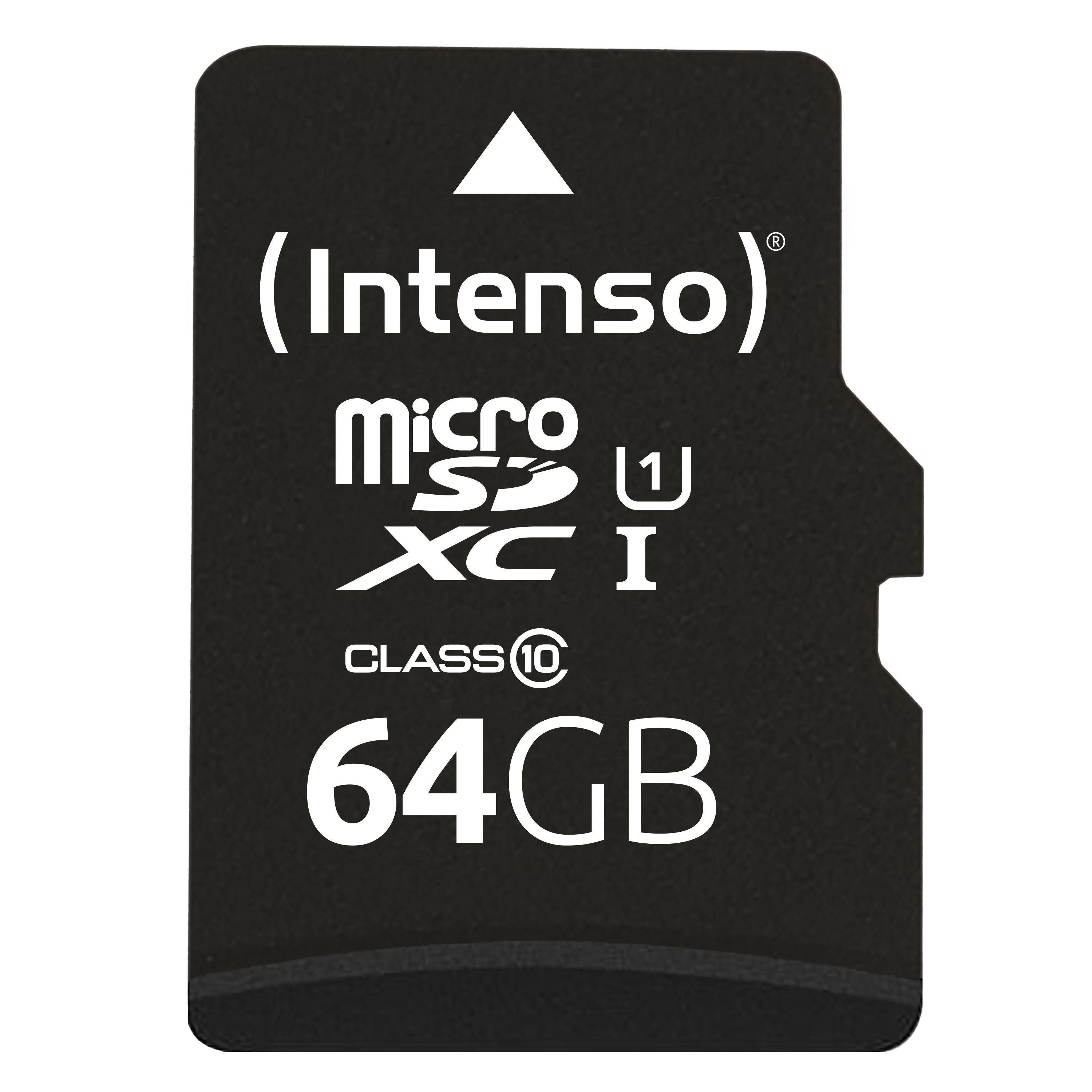 memoria MicroSDXC Premium Card intensiva (adattatore SD in dotazione), classe 10 UHS-I, 64GB, il nero.